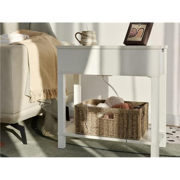 Large Wicker Storage Basket, Seagrass Rectangle Basket with Built-in Handle - Picture 4 of 8